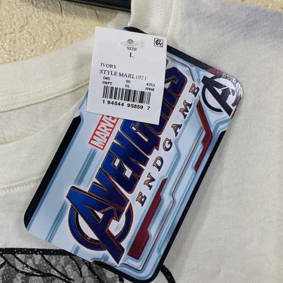 Marvel Avengers Shuri Tee T-Shirt Ivory Cream L NWT - Picture 5 of 10